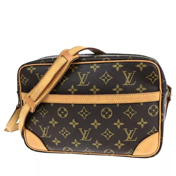 LOUIS VUITTON Trocadero 27 Shoulder Bag Monogram Leather Brown - Picture 1 of 16
